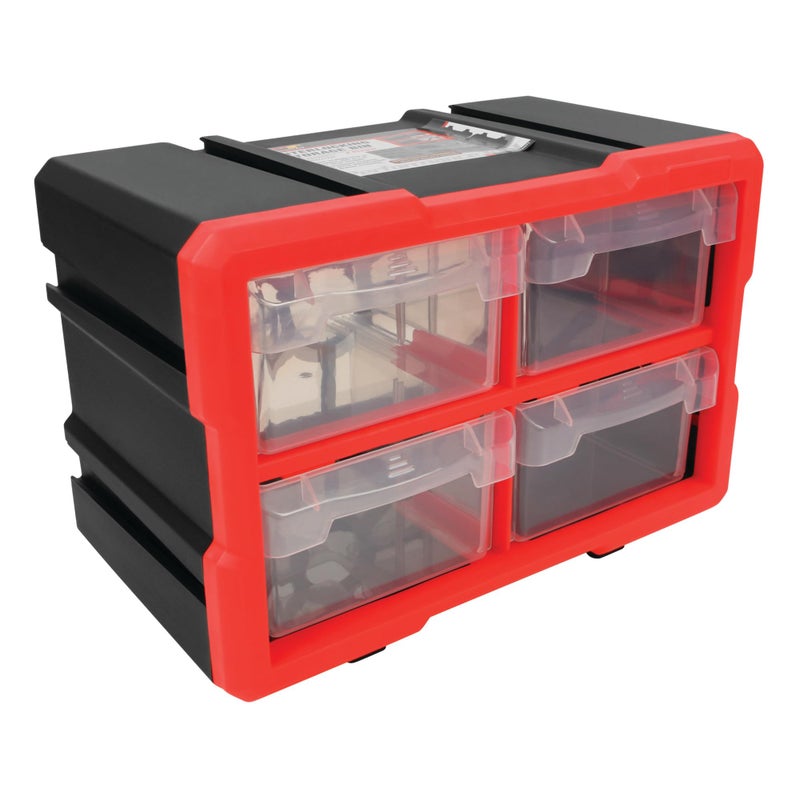 Performance Tool W5911 4-Drawer Interlocking Storage - Ideal for Organizing Tools and Hardware with Secure Interlocking System - Image 1